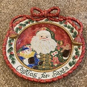 Fitz and Floyd “Cookies for Santa”Plate